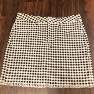 Checkered print skirt